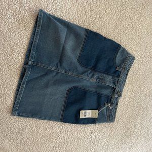 Multi shade jean skirt